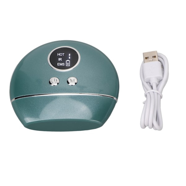 Electric Gua Sha Machine Colorful Lights Micro Current Hudskrapning Ansiktsmassageenhet Grön