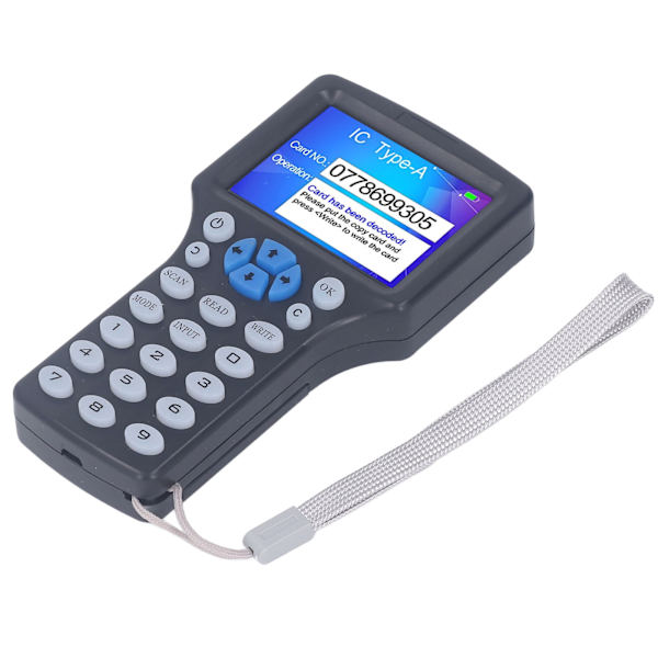 Svart NFC RFID-kortläsare med UID-nyckelring HD 2,8 tums helfärgsskärm Kortkopiator Skrivare Duplikator
