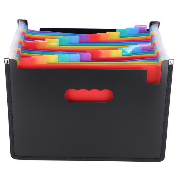 Infällbar mapp Bärbar 24 lager Expanderande Accordian Organizer Skolmaterial