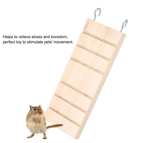 Kæledyr Træstige Hamster Fugl Stand Platform Legetøj Hvilebræt Siddepinde Bur
