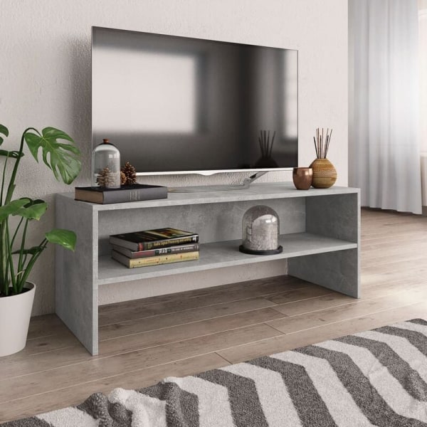 Betonggrå TV-skap 100 x 40 x 40 cm Sponplate