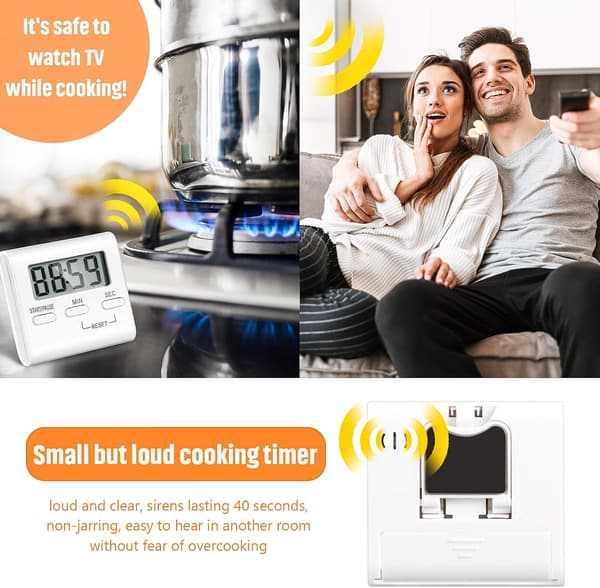 Set med 4 timers, kökstimer, digital kökstimer, äggtimer, med högt alarm[NX]
