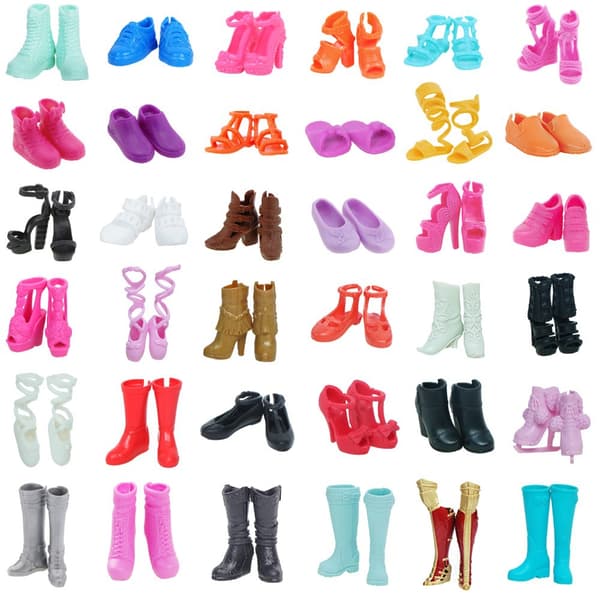 26-30 CM Barbie-sko til menn og kvinner, tilfeldige stiler, med duplikater[NX]