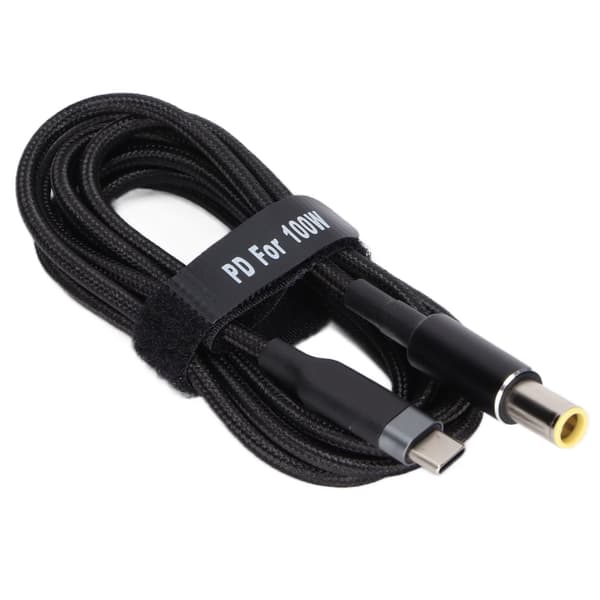 Opladerkabel til bærbar computer TypeC han til 7,9x5,5 mm DC-stik PD strømkabel til bærbar computer til Lenovo (0,5m)