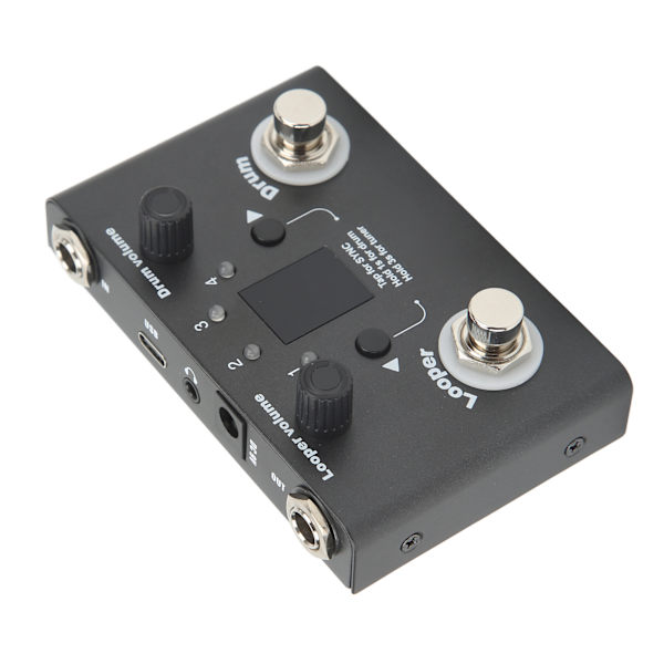 Drum Looper Pedal 4 Lagringsplats 11 minuter Inspelningstid Metal Phrase Loop Effektpedal med tuner