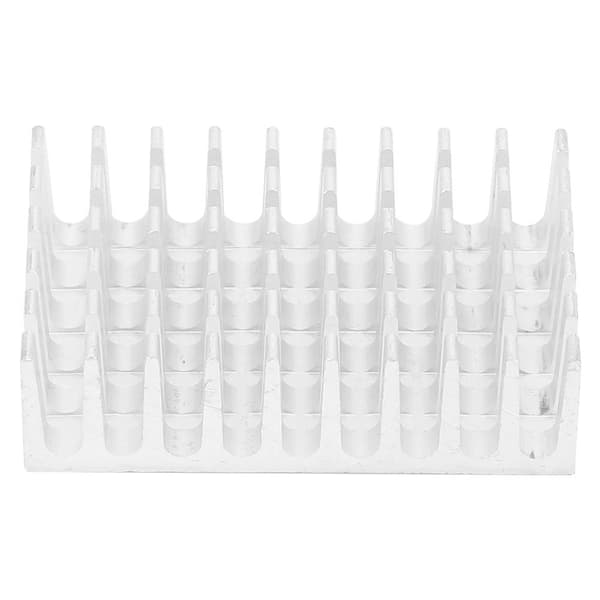 10 stk. køleplade sølv aluminium køleradiator til flere formål 23 x 35 x 10 mm