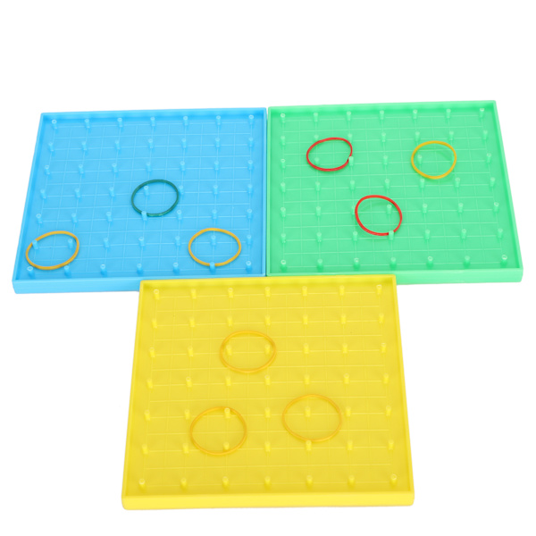 3 st spikbräda leksak färg Pegboard med gummiband barn tidiga pedagogiska pussel hjälpmedel
