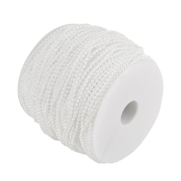 100m/rulle Imitation Pearl Wire Beads Garland String DIY Bröllopsdekoration 2,5 mm (vit)