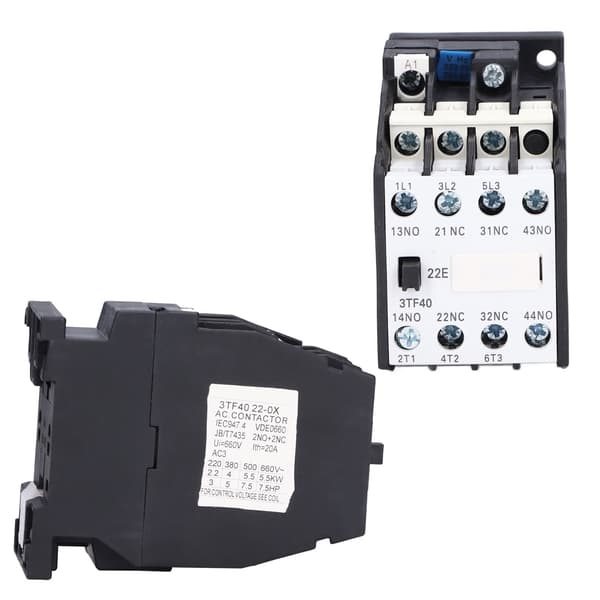AC Kontaktor Controller 220V 50Hz 9A 2NO+2NC DIN Skinne Tilbehør til Automatisk Kontrol