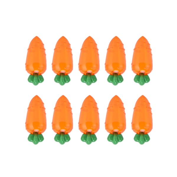 10 stk Gulrotformet Godteriboks Plastgodteriboks Beholder for Bryllupsfestgave Transparent Oransje