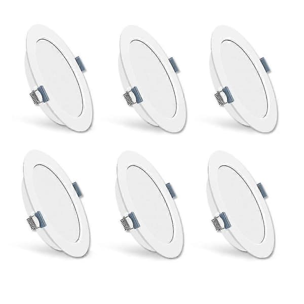 9w LED ultratynn downlight innfelt taklampe hvit spotlight 6x Light White