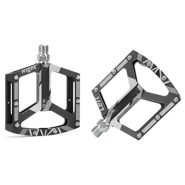 2 STK Universal Mountainbike Pedal Udskiftning Anti-Slip CNC Aluminiumlegerings Pedaler Sort