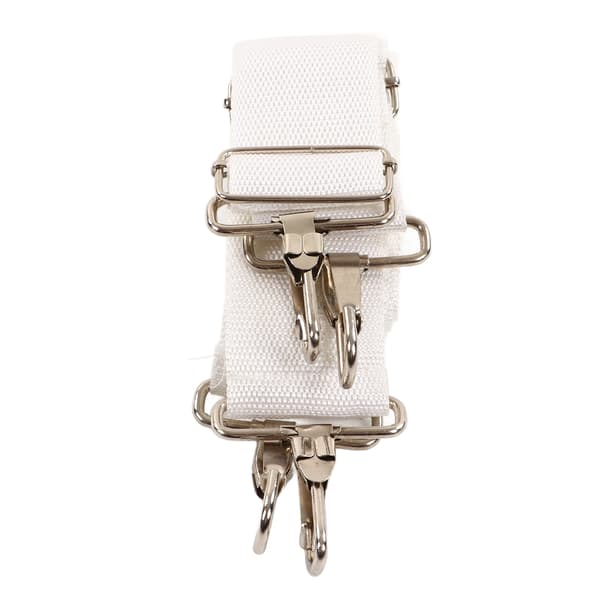 Basstrommerem Blød Nylon Elastisk Justerbar Ergonomisk Komfortabel Trommerem med Dobbelt Skulderrem Kompatibel med Basstromme Hvid