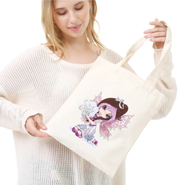Diamantmaleri Tote Bag Kit - Karakterfigurmønster