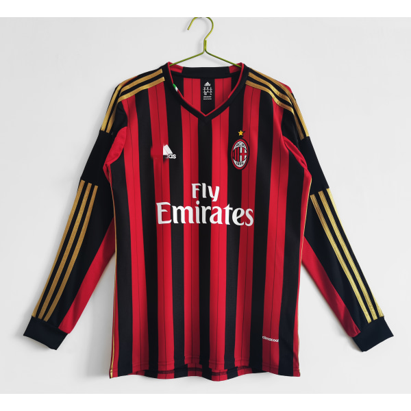 Kvalitetsprodukt Retro egen 13-14 AC Milan hjemmeskjorte langermet Rijkaard NO.3 Rijkaard NO.3 L