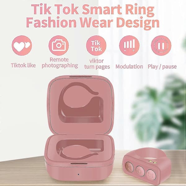 Fingertupp Bluetooth-fjernkontroll, trådløs sidevender med ladeetui kompatibel med iPhone Android iPad mobiltelefon