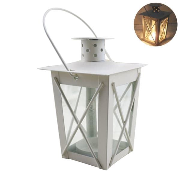 Vintage Mini Dekorativ Lyslykt i Metall Tealight Lysholder Dekorasjon for Bursdagsfester Bryllupsdekorasjon