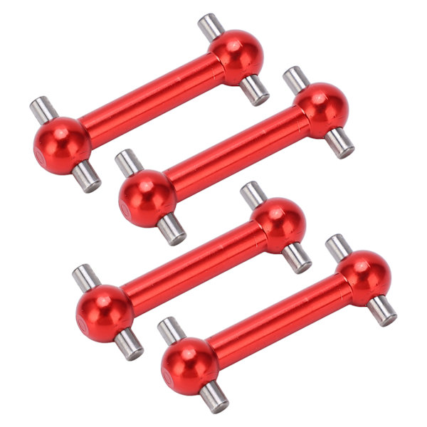 4st aluminiumlegering hundbens drivaxelset för Tamiya TT01 TT02 RC biluppgraderingsdelar Röd