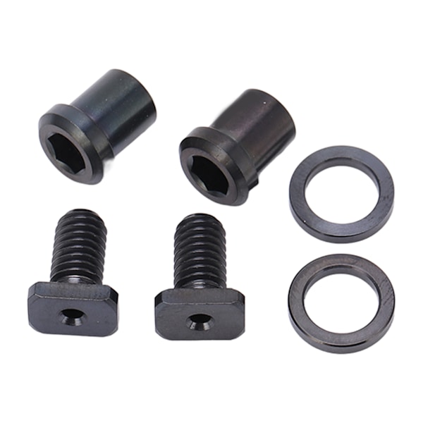 RISK 6 stk./æske Mountainbike Titanium Legering Bolt Kit til Shimano Cykel Opgraderingsdele Sort (6 stk./æske)