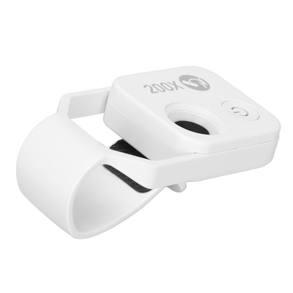 200X Zoom Telefon Mini Lomme Mikroskop med CPL-linse LED-lys Mobiltelefon Ekstern Linse Bærbar Telefonmikroskop Kamera Hvid