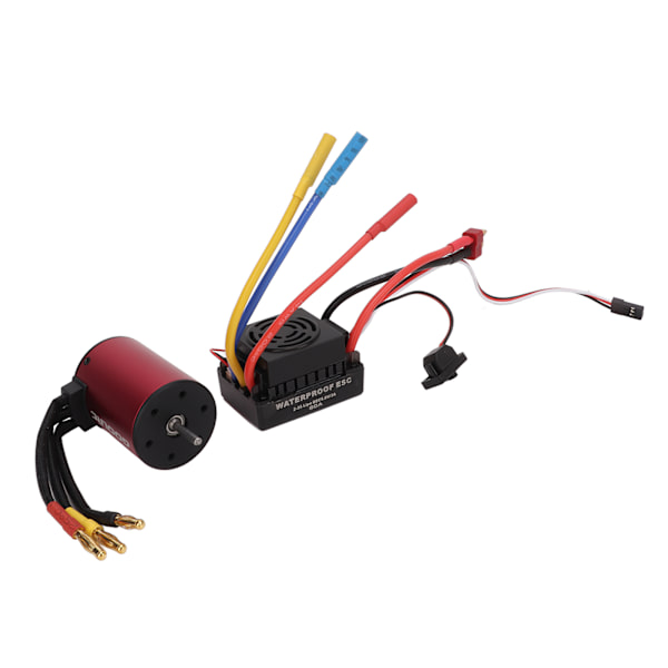S3650 4300KV Vedenkestävä Harjaton Moottori + 60A Harjaton Moottorin Ohjain T-Pistoke Uros 1/10 RC-Auton Parannusosa