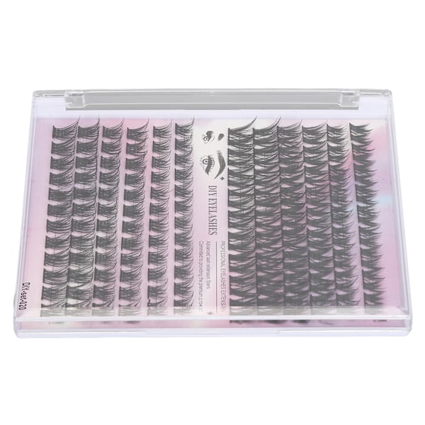 126 klusterfransar 10-14 mm Fluffy D Curl individuella fransar för gör-det-själv-förlängning daglig makeup
