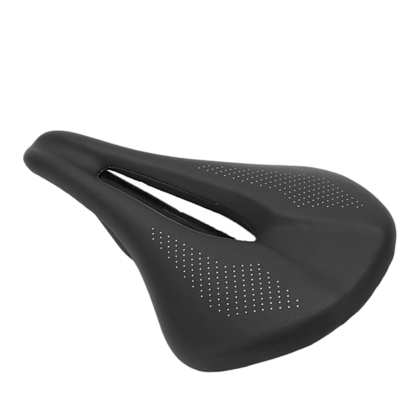 155 mm bred kolfiber läder Cykelsadelkudde ihålig Cykelvägscykelkudde Svart