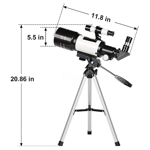 Astronomiteleskop för barn Vuxna Professionellt astronomiskt brytande teleskop med stativ och trådlös fjärrkontroll