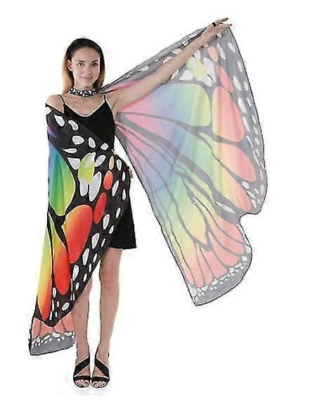 Perhossiipinen viitta, pitsinaamio, Halloween-asuste Rainbow2