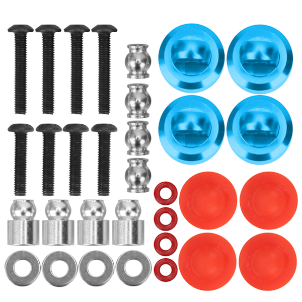Aluminiumlegering Stötkåpa Set Reservdelar Passar för HSP/RGT/Himoto/REDCAT 1/10 RC CarBlue