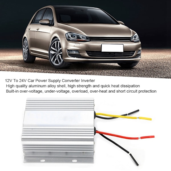 12V - 24V auton virtalähde Step Up Converter Inverter 15A