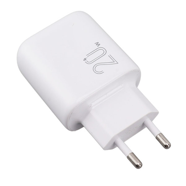 20W Telefonkontakt Strømadapter Dobbel Port PD Jack QC 3.0 Telefon Vegglader Kontakt for Smarttelefon EU 100-240V