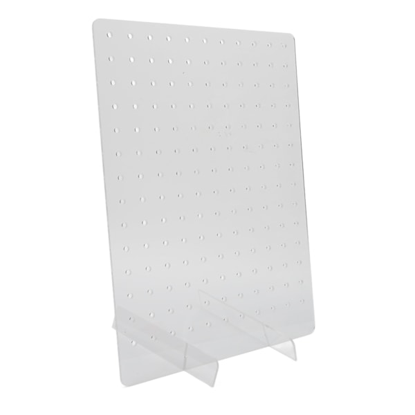 Akryl Pegboard Displaystativ Transparent Smykkeorganisering Håndverksshow Pegboard Stativ for Øredobber