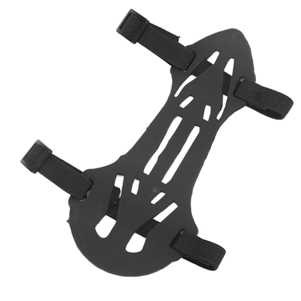 Gummi bågskytte armskydd Justerbar Säker Andas Elastisk Recurve bågarmsskydd för sommar Svart