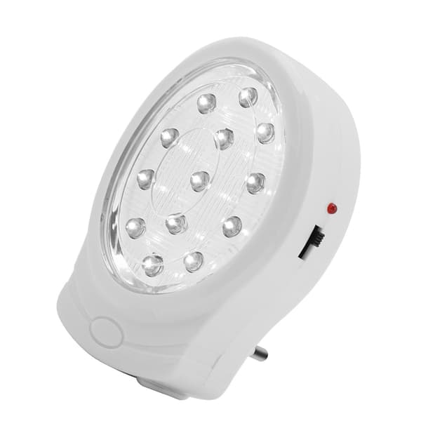 13 LED oppladbart hjemmenødlys automatisk strømbruddslampe (US-plugg)