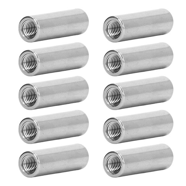 10 kpl sisäkkierteinen liitäntämutteri M8 X 1,25 12 L40 mm pyöreä muoto liitäntämutteri Sarja liitäntää varten