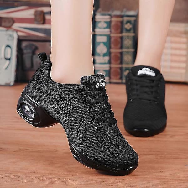 Damesko Pustende Slip-on Dansesko Sklisikre Løpesko 2g1902 Black 35