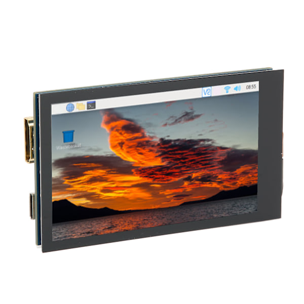 Kapacitiv pekskärm 3,5 tum 5 punkter 480x800 LCD IPS Dimbar 170 graders vinkel pekskärm för RasPi