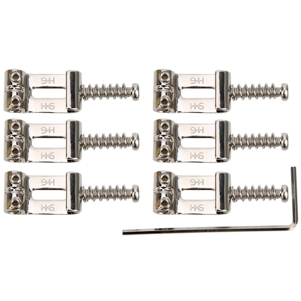 GAQ06 6PCS elgitarrsadel Koppar zinklegering sadel med rulldelar elgitarr