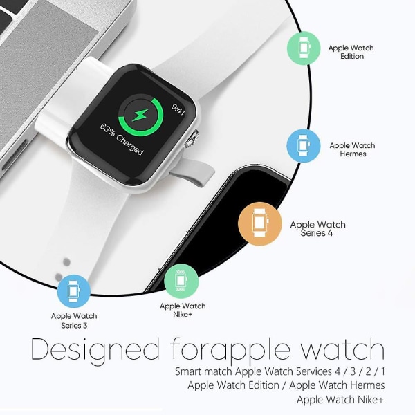 Bærbar trådløs nedlasting for Apple Watch Series 6 Se 5 4 3 2 1 Laddningsdockingsstation Usb-laddare Iwatch Laddningsdockningsstation style 1