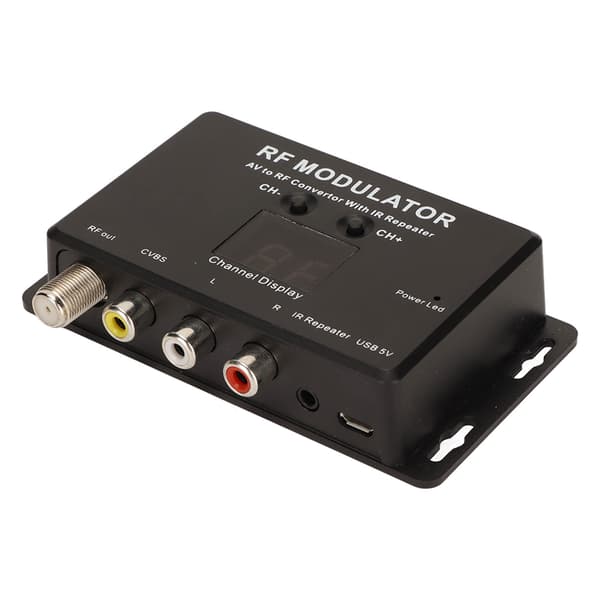 RF Modulator Professionel AV til RF Konverter med IR Repeater til Set Top Box DVR DVD