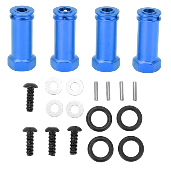 4 kpl 12 mm pyörän kuusiokolohubin sovittimia Alumiiniseos 30 mm pidennys pidempi yhdistin TRAXXAS Slash 2WD 1/10 RC-autolle Sininen