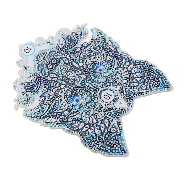 Strassmålning Suncatchers Wolf Mönster DIY Hantverk Strassmålning Hängande för sovrum