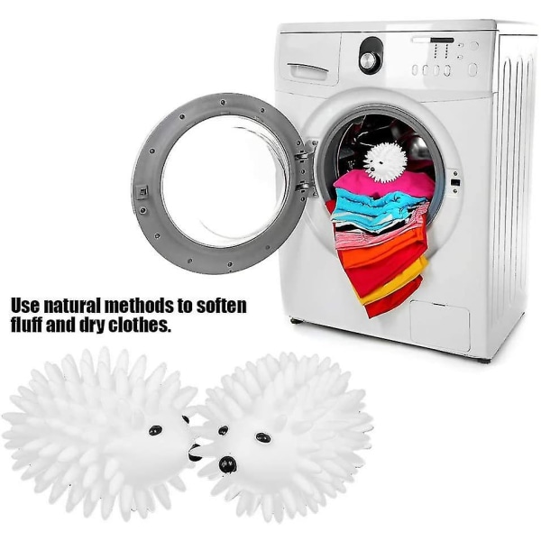 Sköljmedel, tvättbollar, 2 st Handy igelkottsformad tvättmaskin för torktumlare