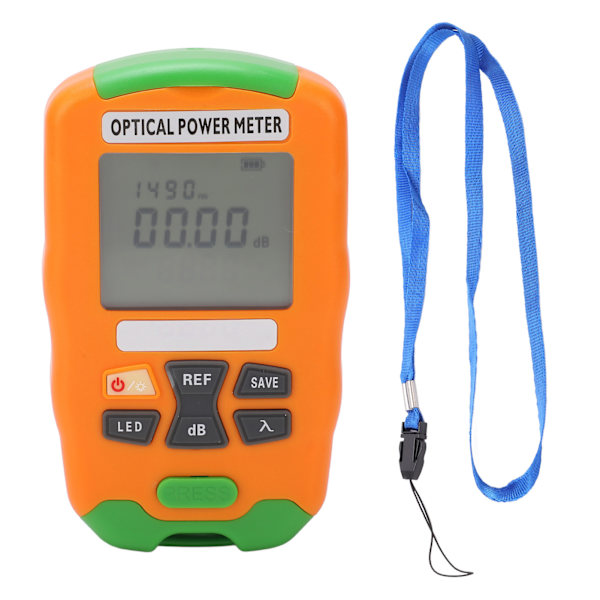 Orange mini fiberoptisk effektmätare Snabb Noggrann Känslig Robust liten optisk fibertestare ‑70 till +10dBm