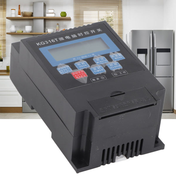 220V Ugestimerbryder Mikrokontrol På/Af Styring Programmerbar Tidsrelæ 20A