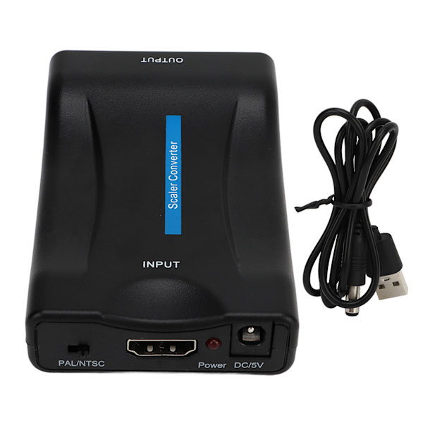 HD Multimedia Interface til Scart Konverter ABS Video Adapterboks for TV DVD-spillere