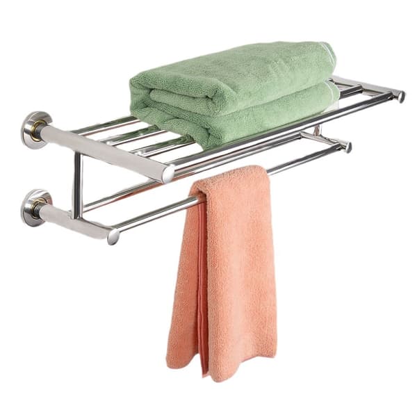 Håndkleholder til baderom, veggmontert håndklestang, 60 cm rustfritt stål