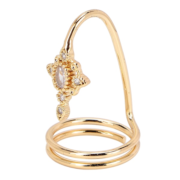 Kvinders Fingernegl Ring Elektroplettering Kobber Mode Fingernegl Ringe Neglekunst Tilbehør Guld