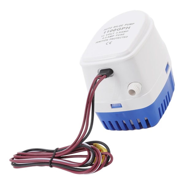 Elektrisk DC vannpumpe med flytebryter Automatisk lensepumpe Micro nedsenkbar pumpe 4 meter løft 12V 3,8A